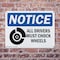 Signmission All Drivers Must Chock Wheels OSHA Notice Sign, Plastic, 10in W x 7in L, 2PK OS-2PACK-NS-P-710-L-15218 - alternate 6